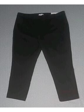 NWT! Liz Claiborne Emma Slim Leg Ankle Womens 20W Black 4 Way Stretch Contoured